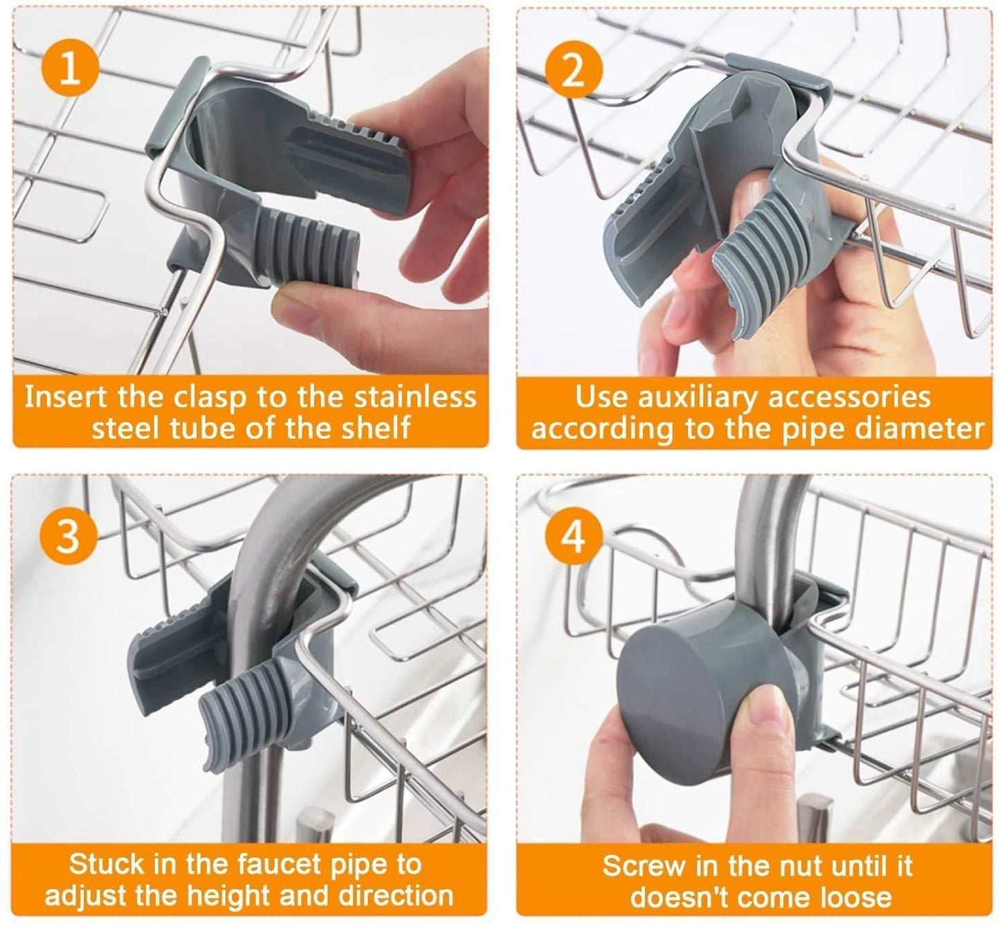 Stainless Steel Faucet Hanging Shelf Sponge Holders