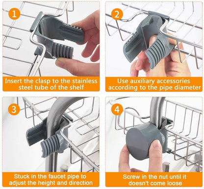 Stainless Steel Faucet Hanging Shelf Sponge Holders